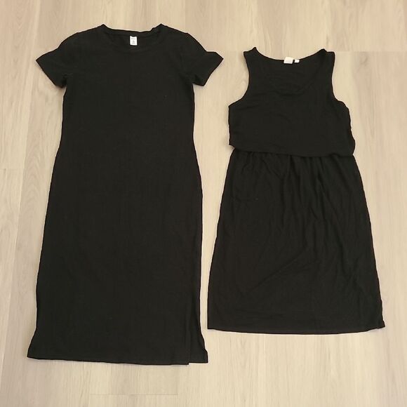 Old Navy Gap Black Dress Bundle XS stretch Classic Summer Quiet Luxury Petite - Picture 1 of 5